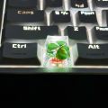 Genuine Four-leaf Clover Resin Cross-axis Mechanical Keyboard key caps. 