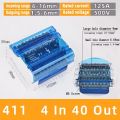 Din Rail Terminal Block UK125A Distribution Box UKK 1 In 2 In Several Out Power Universal Wire Electrical Connector Junction Box. 