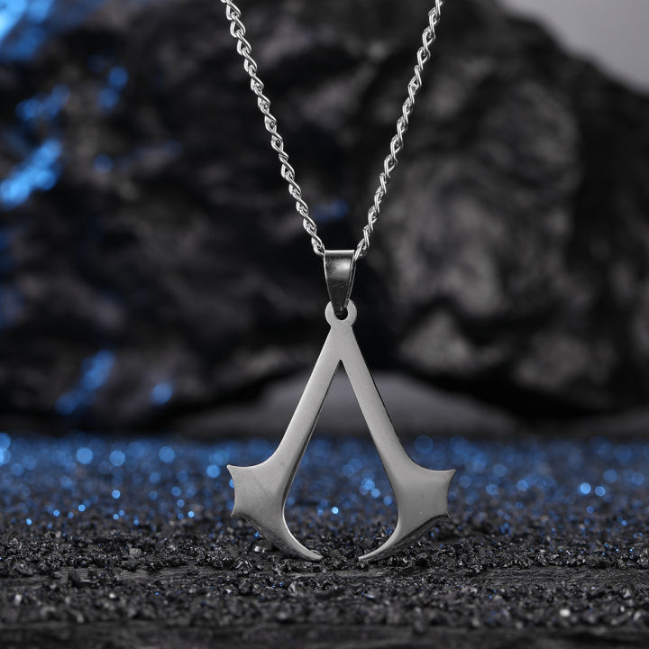 Stainless Steel Assassin Syndicate Creed Pendant Game Movie Anime Cosplay Necklace Gift