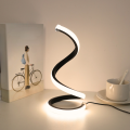LED Spiral Desk Lamp Modern Three Color Dimming USB Power Button Switch Bedroom Bedside Study Home Decoration Desk Lamp. 