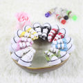 1Pair Fashion 5cm Length Doll Shoes 1/6 Scale Mini Sneakers Denim Canvas High Top Plimsolls Playing House Handmade Props Toys. 