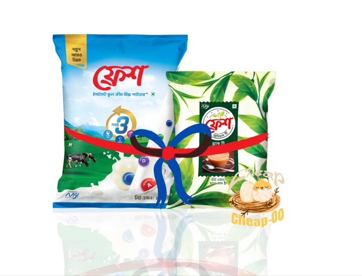 Combo- Fresh Full Cream Milk Powder (1kg) & Fresh Premium Black Tea (400 gm)