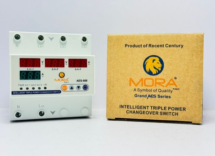 Mora Auto Phase Selector 3 Phase 63A under/over Voltage and Current Protection Device