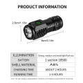 Mini 3LED Flashlight With Pen Clip，Night Walking, Portable Brightness,Rechargeable Waterproof Emergency Spotlight Outdoor Torch. 
