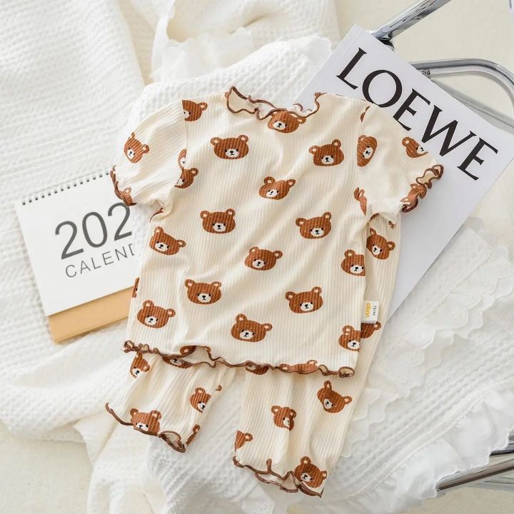 Korean-Inspired%20Baby%20Pajamas%20-%20Minimalist%20Dot%20Print%20PJ%20Set,%20Organic%20Cotton%20Summer%20Sleepwear%20for%20Infant%20Girls%20-%20Image%205