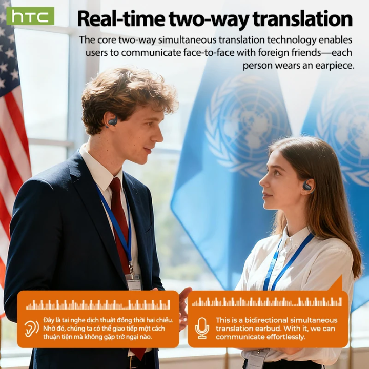 【HTC NE47】 Bluetooth Earphones OWS Sport Wireless Headphones AI ...