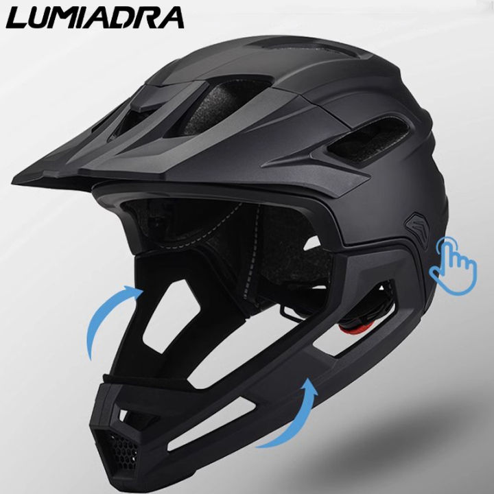 Detachable Full Face Bicycle Helmet for Adults Breathable Chin Guard Bike Helmet Shield Road MTB Safety Cycling Equipments