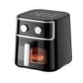 Digital Air Fryer 6 Litres Rapid Air Technology 7 Pre-set Functions Non-stick Basket  Auto Shut-off Touch Screen Fry Bake Roast Black. 