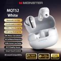 Monster MQT52 New TWS Gaming Headset Wireless Bluetooth 5.4 HIFI Stereo Music Earphones Talking Noise Canceling Earbuds with Mic.
