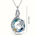 1PCS Hummingbird Urn Necklace for Urn Ashes for Women Cute Animal Cremation Jewelry Remembrance  for Christmas. 