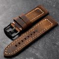 Vintage Men Leather Strap Oily Vintage First Layer Cowhide 20 21 22 23 24MM Adaptable Bronze Watch Bracelet Thickened. 