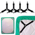 4 PCS Bed Sheet Holder Straps, Elastic Mattress Corner Clips 3 Way Fitted Bed Sheet Fastener Suspenders Grippers sheets  bedding. 