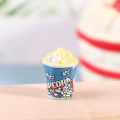 4PCS Miniature Dollhouse Popcorn Pretend Play Doll House Simulation Food. 