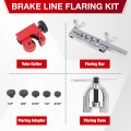 1SET Brake Hose Flaring Tool Kit Copper Tube Pipe Flaring Tool with Tubing Cutter for Copper, Aluminum, Brake Line, Brass Tubing. 
