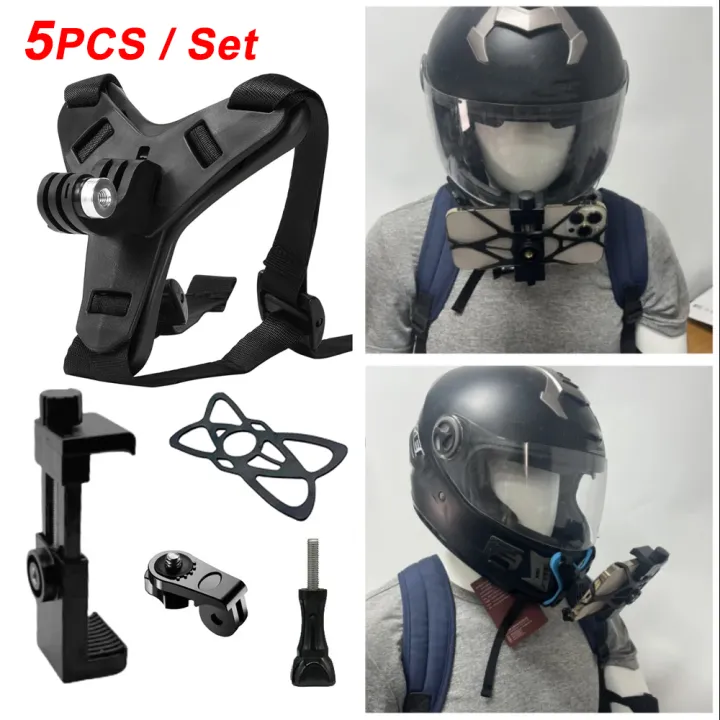 Motorcycle Helmet Strap Mount Phone Stand Holder For GoPro Hero 12 11 Insta360 X4 Action Sports Camera mobile phone Accessories