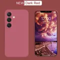 Delicate Liquid Silicone soft Phone Cases For S25 UItra S23 S24 FE For Samsung Galaxy S23 S24 Plus Camera Lens Protector Cover.