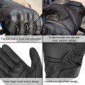 Retro Leather Motorcycle Gloves Man Full Finger Motorbiker Gloves Non-slip Protective Guantes Moto Motocross Cycling Glove M-2XL.