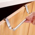 1pcs/kitchen stainless steel single pole towel rack cabinet door back rag hanger bathroom punch-free towel rod hanger. 