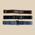3pcs Fashion Stretchy Waist Belt Pure-Color Wear Resistant Versatile Adjustables Soft Beltfor Women Men Use Jeans Accessory. 
