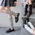 Women's Autumn Long Socks Knitted Foot Cover Leg Breathable Warmers Winter Protector Stocking Legging Non-Slip Home Ladies Socks. 