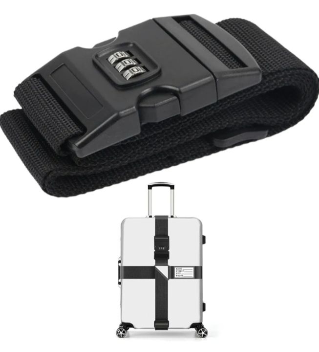 1%20pcs%20Suitcase%20Strap%20Luggage%20belt%20lock%20one%20size%20Criss%20Cross%20Luggage%20Strap%20multicolor%20-%20Image%203