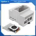 Raspberry Pi 5 ABS Case DIN Rail Shell Large Inner Space Clear Top Windows Electrice Box Optional Active Cooler for RPi 5 Pi5. 