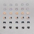 20Pcs Cute Cat Two-eye Buttons 12/17mm Colourful Cartoon Cat Resin Buttons DIY Kids' Clothes Hats Socks Buttons. 