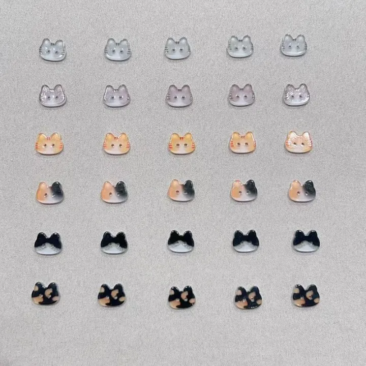 20Pcs%20Cute%20Cat%20Two-eye%20Buttons%2012/17mm%20Colourful%20Cartoon%20Cat%20Resin%20Buttons%20DIY%20Kids'%20Clothes%20Hats%20Socks%20Buttons%20-%20Image%205