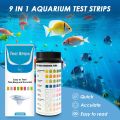 100 Pcs 9-IN-1 Aquarium Test Fish Tank Test Kit with Test Tube Water Quality Monitor pH Test Strips Strips Easy Fast Accurate. 