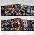 Demon Slayer Anime Poster 18 Set Nezuko Tanjiro Zenitsu Inosuke Hashira Giyu Rengoku Shinobu Mitsuri Uzui Upper Moons Akaza, Kokushibo, Douma and Muzan Collectible. 