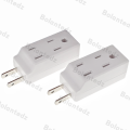 3 in 1 American Standard Power Plug Adapter US 2 Pins Male To Female NEMA 1-15R US 2 Pin To 3 pins Socket.
