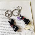 Charming Black Cat Keychain - Cute PVC Women's Fashion Accessory, Suitable for Bags and Keys, Cat Accessories.