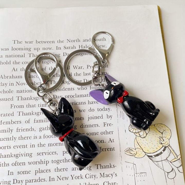 Charming Black Cat Keychain - Cute PVC Women's Fashion Accessory, Suitable for Bags and Keys, Cat Accessories