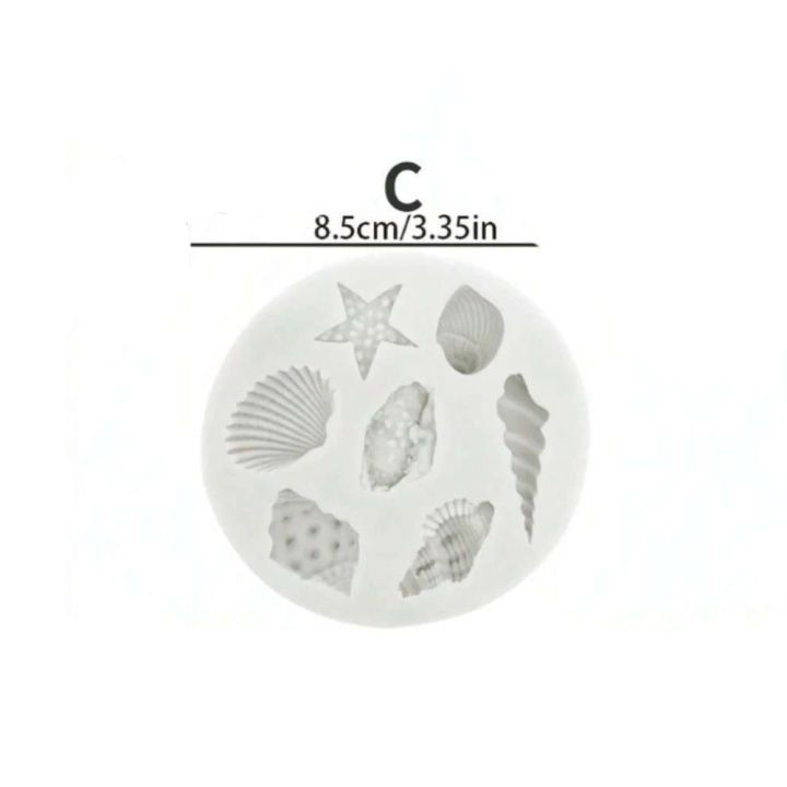 Silicone Shell Cake Mold, Conch Fondant & Chocolate Baking Mould Set ...