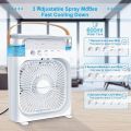 Portable Fan Air Conditioners Upgraded Version USB Electric Fan LED Night Light Water Mist Fun 3 In 1 Air Cooler Humidifie For Home. 