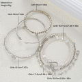 Elegant Sparkling Rhinestone Bracelets Set for Women Butterfly Heart Infinity Star Designs Open Bracelet Daily Wear Jewelry .