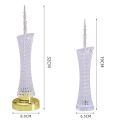 Canton Tower Small Waist LED Night Light Handicraft Ornaments 6.5 x 19cm(Colorful Light). 