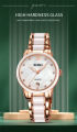 SKMEI 2175 WOMEN CERAMIC ALLOY LUXURY FASHION WATERPROOF WATCH.