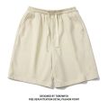 100% Cotton Simple High Street Shorts Men's and Women's Same Summer Loose Five-point Pants White Gray Sports Couple Pants. 