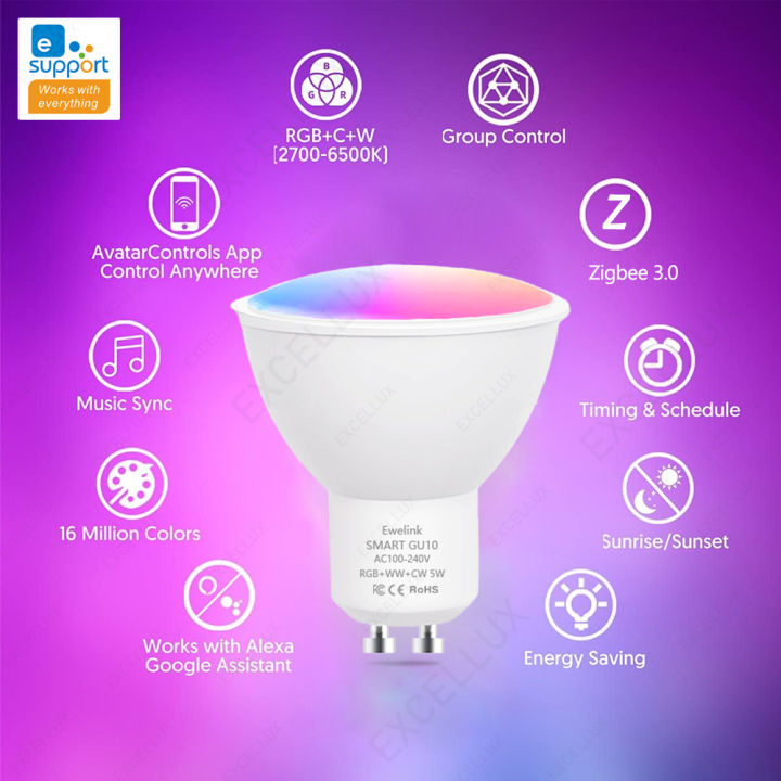 ZigBee%20GU10%20WiFi%20Smart%20LED%20Light%20Bulbs%20RGB%20W+C%205W%20Dimmable%20Lamps%20App%20Control%20Spot%20Light%20Bulb%20Works%20With%20Alexa%20%20Alice%20Hub%20-%20Image%206