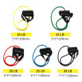 5 Levels Resistance Bands with Handles Training Exercise Tube Band Pull Rope Fitness  Elastic Bands Workouts Strength Equipment. 