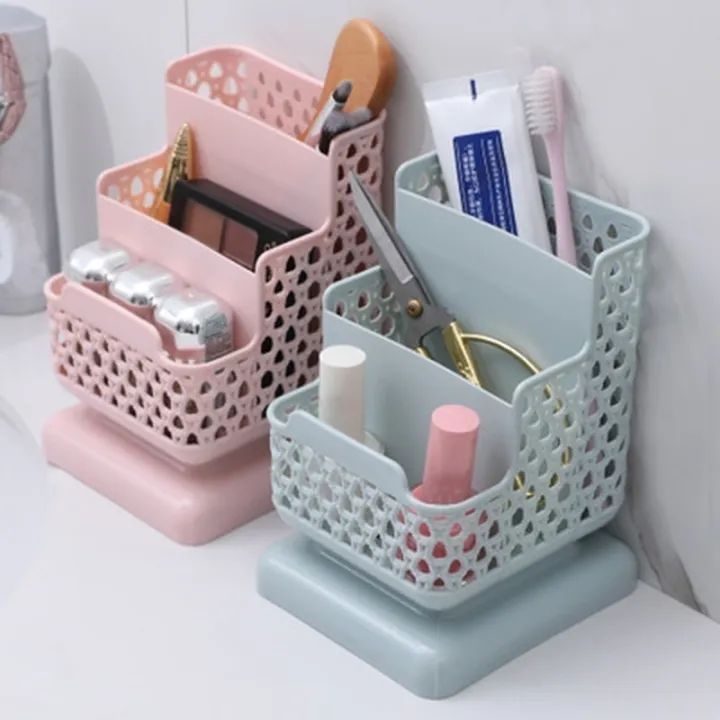 School Stationery Makeup Organizer Desktop Storage Box Container for Cosmetics Jewelry Stationery Plastic Organizer