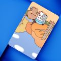 BuBu DuDu Cartoon Anime Spend Or Save Funny S On Off Ultra Thin No Fade Sticker Skin Cover Film For Debit Credit Card. 