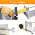 Tornado Potato Spiral Cutter, Manual Stainless Steel Potatoes Twister Slicer With 2 Extra Blades. 