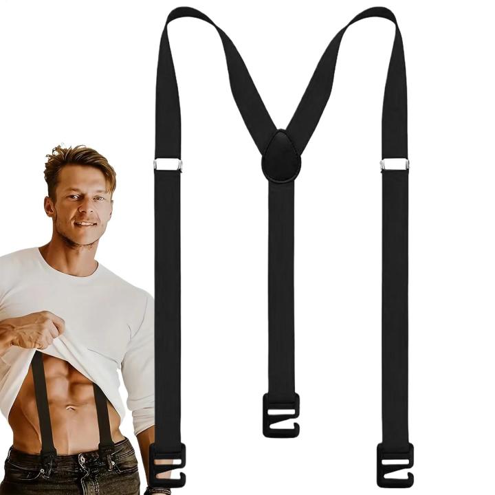 Heavy Duty Suspenders for Men Y-Back Hidden Suspenders Adjustable Fashion Casual Suspenders Pants Braces Y-Back Invisible Belt