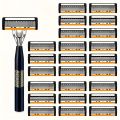 Razor Classic 6 Layer Safety Razor for Mens Shaving&Womens Hair Removal Shaving Blades Manual Shaver. 