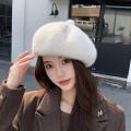 1Pcs Retro Beret Hat Autumn Winter Women British Hepburn Stylish Artist Painter Hats Thick Warm Mountaineering Hat.