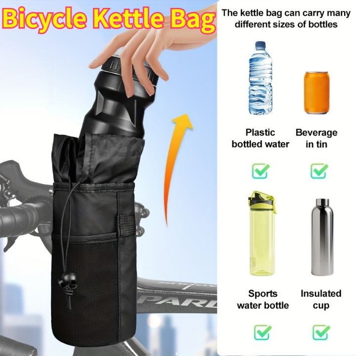 Bicycle Kettle Bag Portable Bike Water Bottle Carrying Bags Mountain Bike Road Bike Handlebar Bag Tote Bags Cycling Accessories