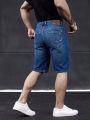 Wthinlee New Business Men's Jeans Casual Straight Stretch Fashion Classic Blue Black Men's Summer Denim Shorts Knee-Length.