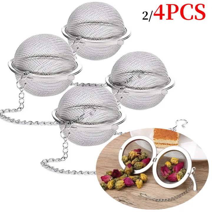 2/4pcs Stainless Steel Tea Infuser Sphere Locking Spice Tea Ball ...
